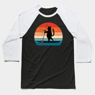 Paddleboard Cat Paws Baseball T-Shirt